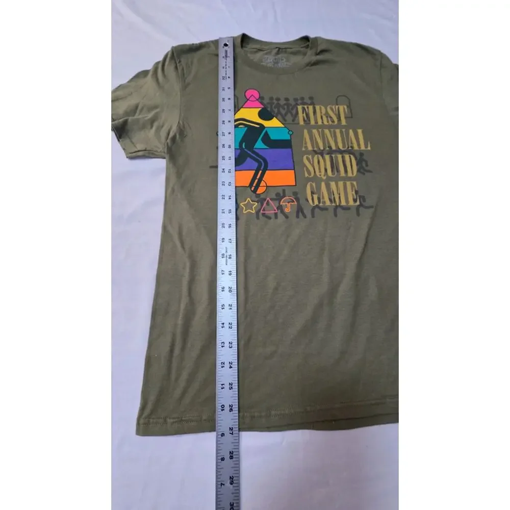 Netflix Squid Game Graphic Tee S/Med Olive First Annual Game Shirt